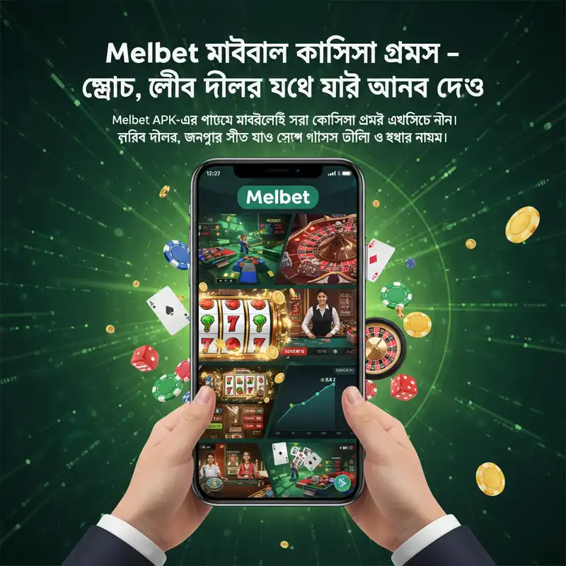 Melbet মোবাইল ক্যাসিনো গেমস ইন্টারফেস